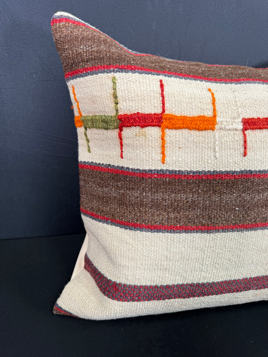 Turkish Hemp Pillow Cushion Natural Beige Brown Cushion Cover 20x20 #30531