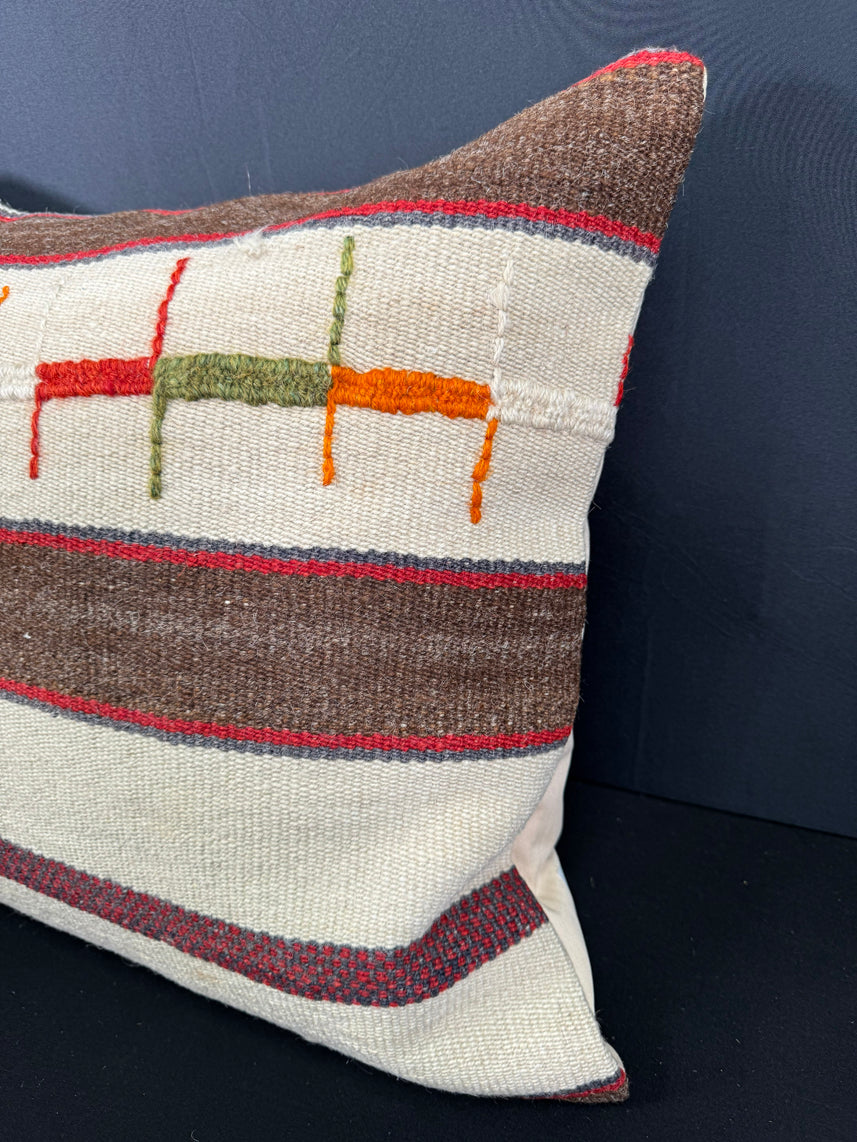 Turkish Hemp Pillow Cushion Natural Beige Brown Cushion Cover 20x20 #30531