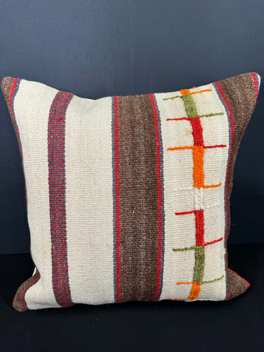 Turkish Hemp Pillow Cushion Natural Beige Brown Cushion Cover 20x20 #30531