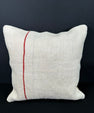 Turkish Hemp Pillow Cushion Natural Beige Red Cushion Cover 20x20 #30606