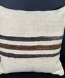 Turkish Hemp Pillow Cushion Natural Beige Black Cushion Cover 20x20 #30534