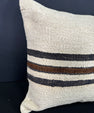 Turkish Hemp Pillow Cushion Natural Beige Black Cushion Cover 20x20 #30534