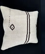 Turkish Hemp Pillow Cushion Natural Beige Black Cushion Cover 20x20 #30671
