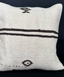 Turkish Hemp Pillow Cushion Natural Beige Black Cushion Cover 20x20 #30671