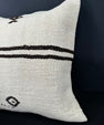 Turkish Hemp Pillow Cushion Natural Beige Black Cushion Cover 20x20 #30671