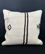 Turkish Hemp Pillow Cushion Natural Beige Black Cushion Cover 20x20 #30671