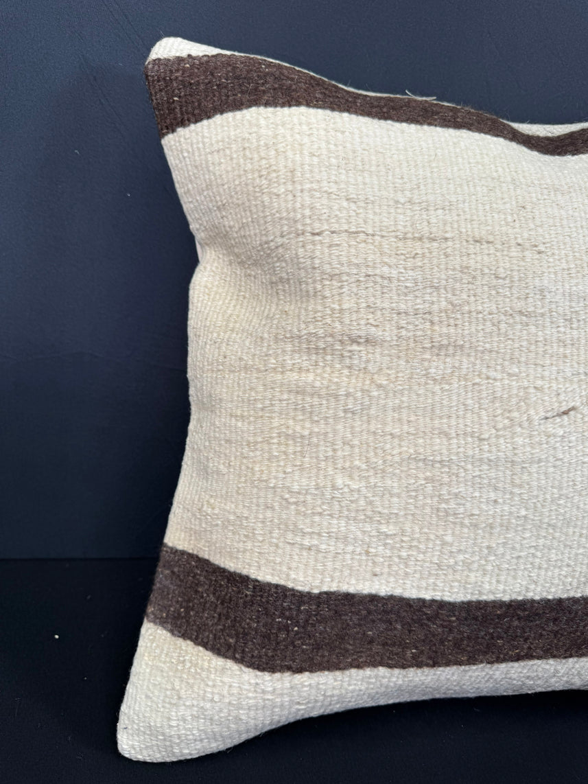 Turkish Hemp Pillow Cushion Natural Beige Brown Cushion Cover 20x20 #30670