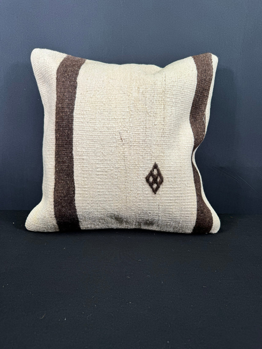 Turkish Hemp Pillow Cushion Natural Beige Brown Cushion Cover 20x20 #30670