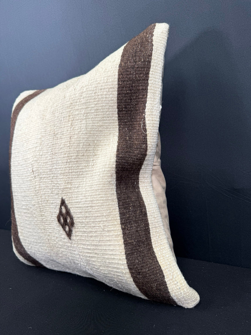 Turkish Hemp Pillow Cushion Natural Beige Brown Cushion Cover 20x20 #30670