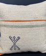 Turkish Hemp Pillow Cushion Natural Beige Orange Cushion Cover 20x20 #30533