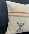 Turkish Hemp Pillow Cushion Natural Beige Orange Cushion Cover 20x20 #30533
