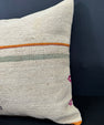 Turkish Hemp Pillow Cushion Natural Beige Orange Cushion Cover 20x20 #30533