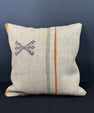 Turkish Hemp Pillow Cushion Natural Beige Orange Cushion Cover 20x20 #30533