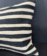 Turkish Hemp Pillow Cushion Natural Beige Black Cushion Cover 20x20 #30627
