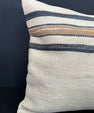 Turkish Hemp Pillow Cushion Natural Beige Blue Cushion Cover 20x20 #30679