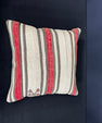 Turkish Hemp Pillow Cushion Natural Beige Red Cushion Cover 20x20 #30678