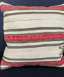 Turkish Hemp Pillow Cushion Natural Beige Red Cushion Cover 20x20 #30678