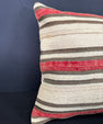 Turkish Hemp Pillow Cushion Natural Beige Red Cushion Cover 20x20 #30678