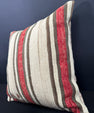 Turkish Hemp Pillow Cushion Natural Beige Red Cushion Cover 20x20 #30678