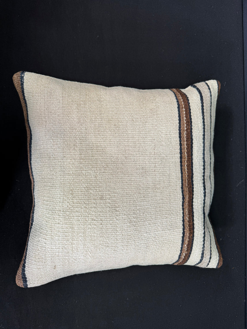 Turkish Hemp Pillow Cushion Natural Beige Brown Cushion Cover 20x20 #30677