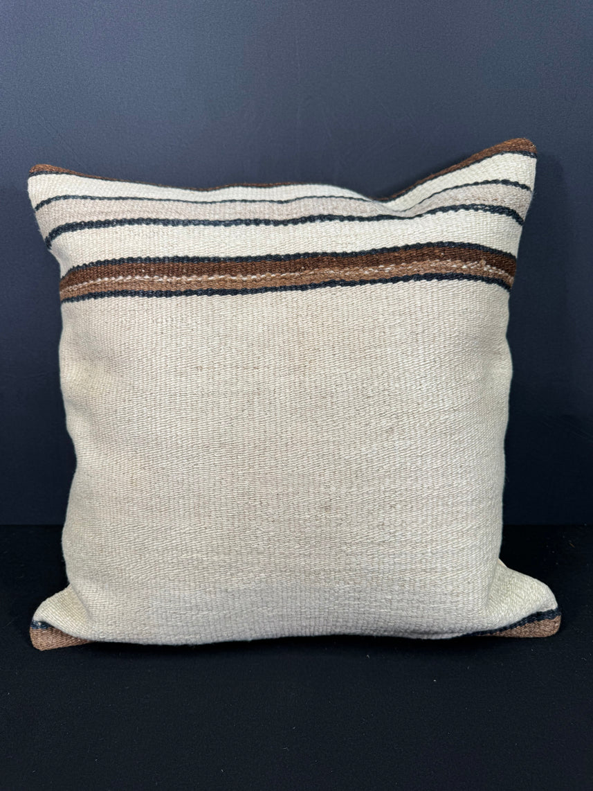 Turkish Hemp Pillow Cushion Natural Beige Brown Cushion Cover 20x20 #30677