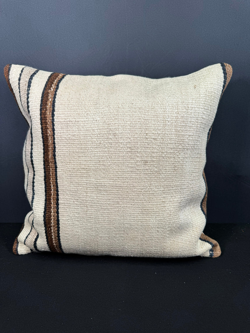 Turkish Hemp Pillow Cushion Natural Beige Brown Cushion Cover 20x20 #30677