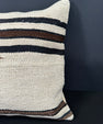 Turkish Hemp Pillow Cushion Natural Beige Black Cushion Cover 20x20 #30601