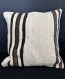 Turkish Hemp Pillow Cushion Natural Beige Black Cushion Cover 20x20 #30601
