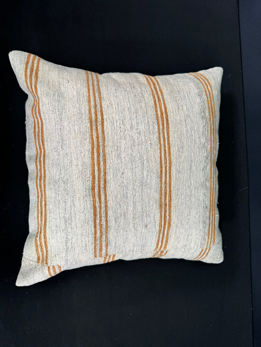 Turkish Hemp Pillow Cushion Natural Beige Brown Cushion Cover 20x20 #30676