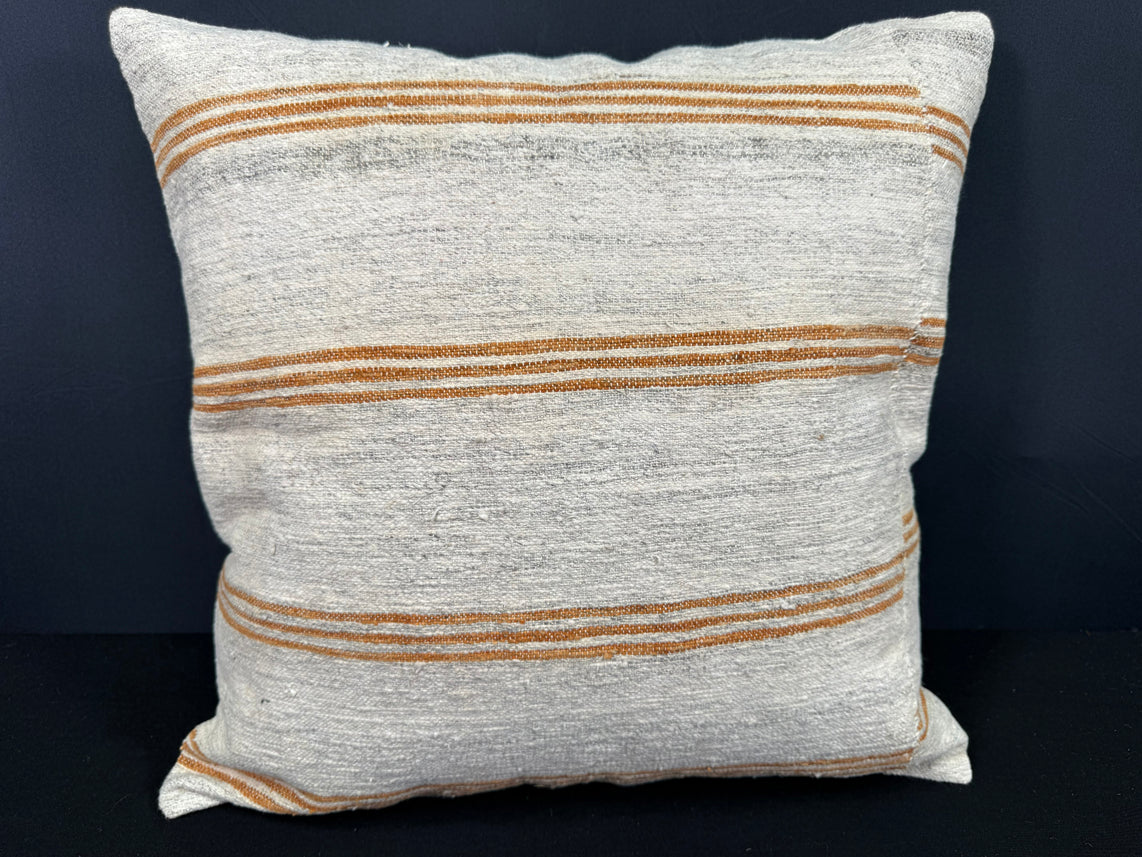 Turkish Hemp Pillow Cushion Natural Beige Brown Cushion Cover 20x20 #30676