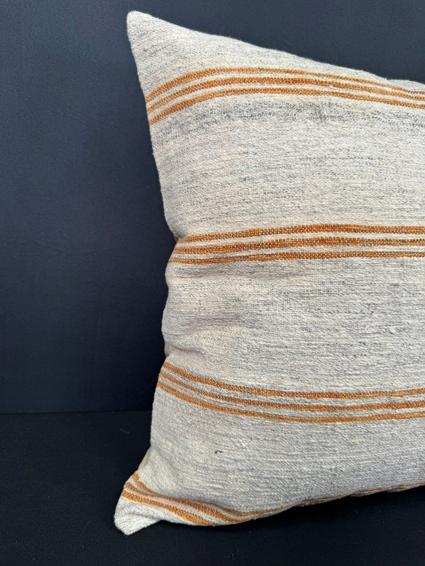 Turkish Hemp Pillow Cushion Natural Beige Brown Cushion Cover 20x20 #30676