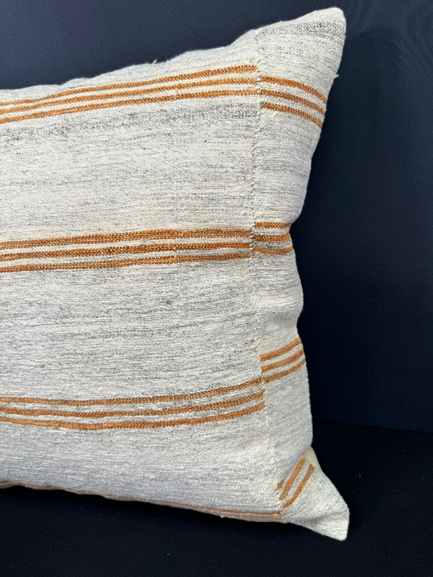 Turkish Hemp Pillow Cushion Natural Beige Brown Cushion Cover 20x20 #30676