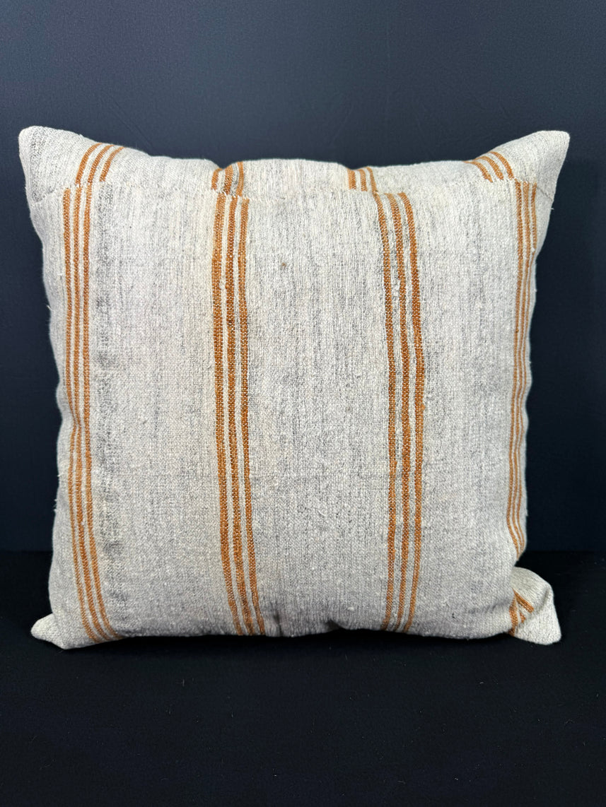 Turkish Hemp Pillow Cushion Natural Beige Brown Cushion Cover 20x20 #30676