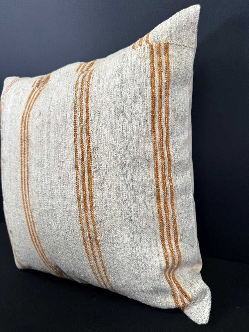 Turkish Hemp Pillow Cushion Natural Beige Brown Cushion Cover 20x20 #30676