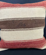 Turkish Hemp Pillow Cushion Natural Beige Red Cushion Cover 20x20 #30643