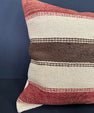 Turkish Hemp Pillow Cushion Natural Beige Red Cushion Cover 20x20 #30643