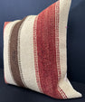 Turkish Hemp Pillow Cushion Natural Beige Red Cushion Cover 20x20 #30643