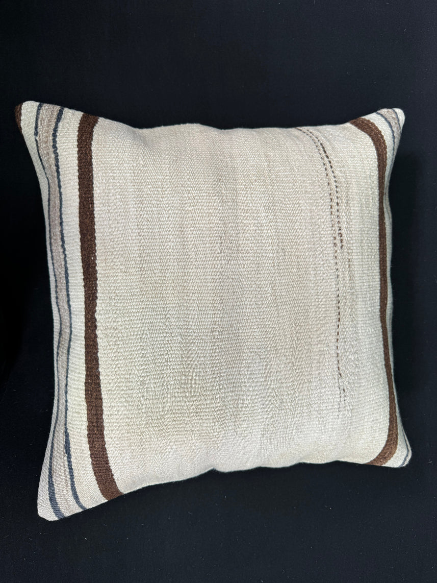 Turkish Hemp Pillow Cushion Natural Beige Brown Cushion Cover 20x20 #30642