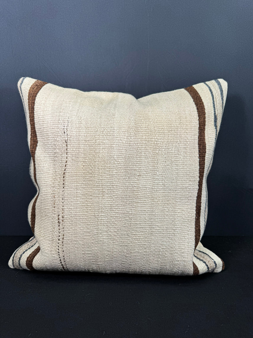 Turkish Hemp Pillow Cushion Natural Beige Brown Cushion Cover 20x20 #30642