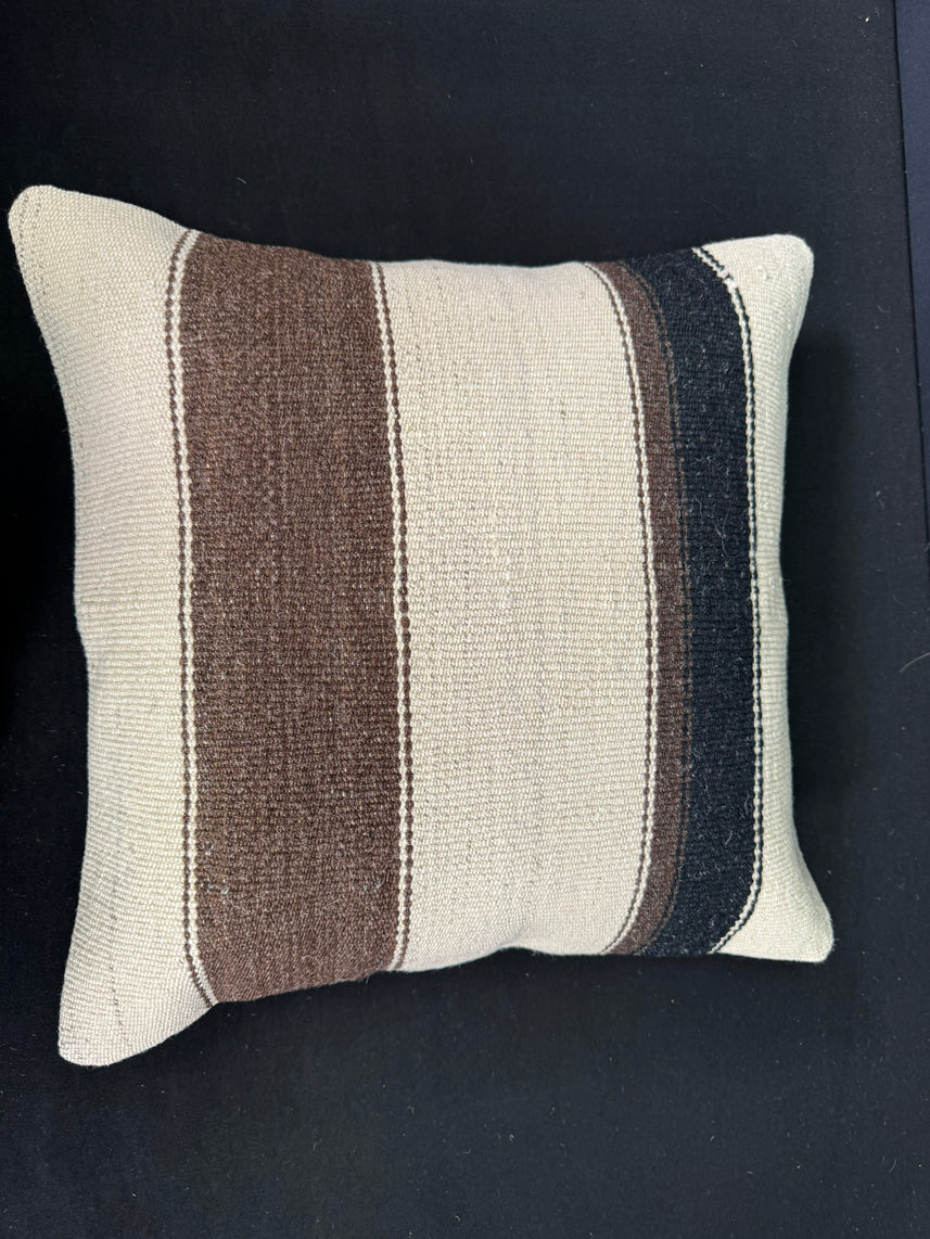 Turkish Hemp Pillow Cushion Natural Beige Brown Cushion Cover 20x20 #30641