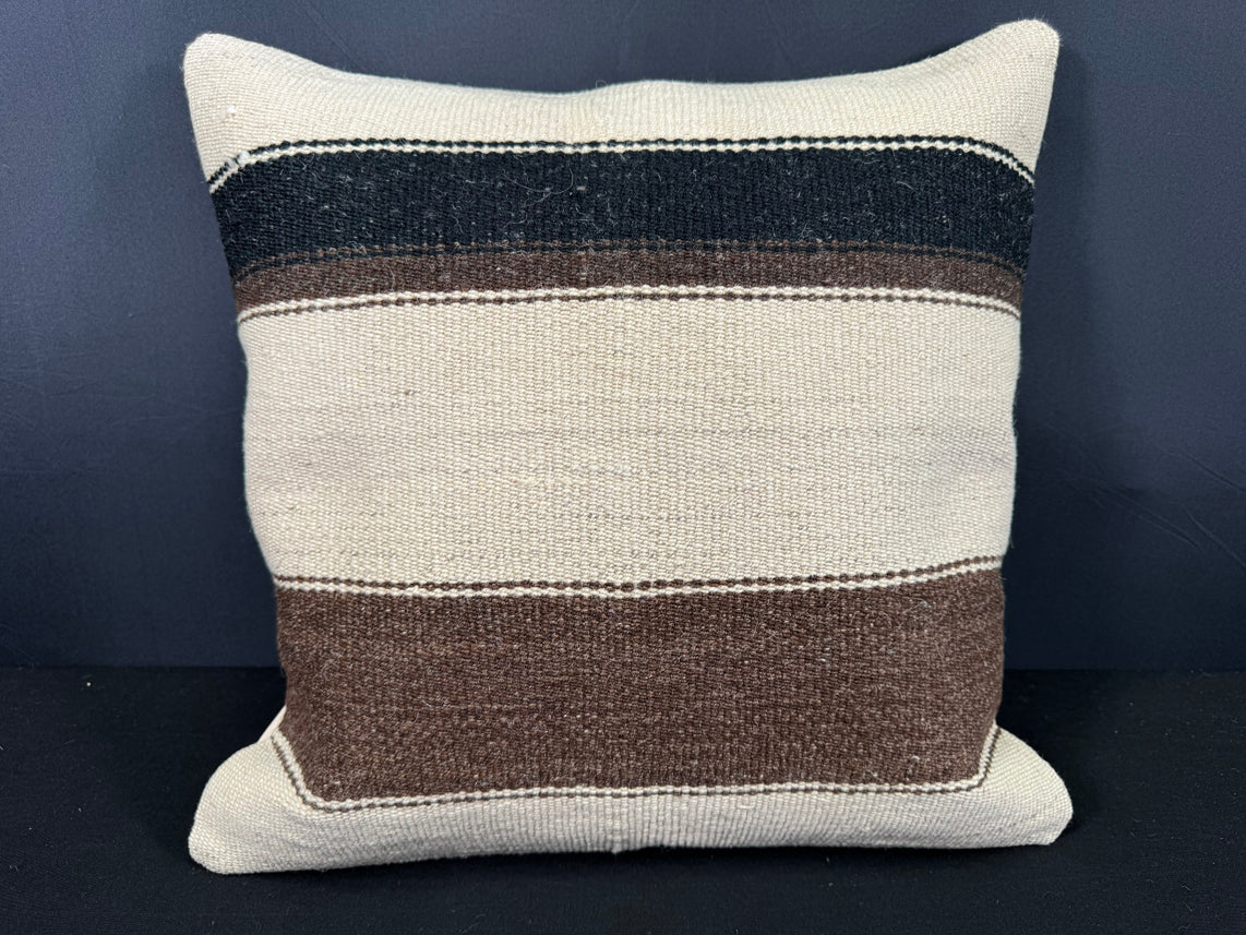 Turkish Hemp Pillow Cushion Natural Beige Brown Cushion Cover 20x20 #30641
