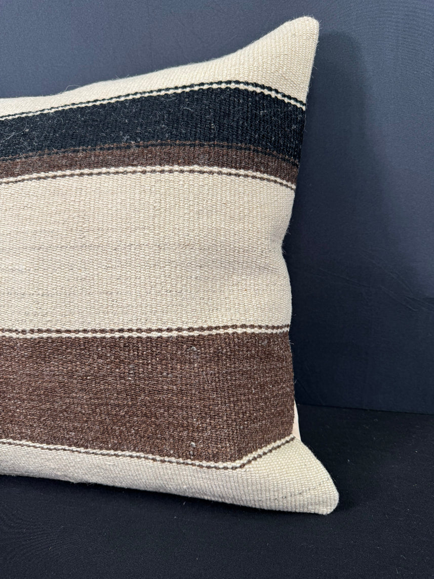 Turkish Hemp Pillow Cushion Natural Beige Brown Cushion Cover 20x20 #30641