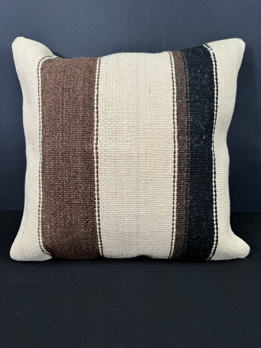 Turkish Hemp Pillow Cushion Natural Beige Brown Cushion Cover 20x20 #30641