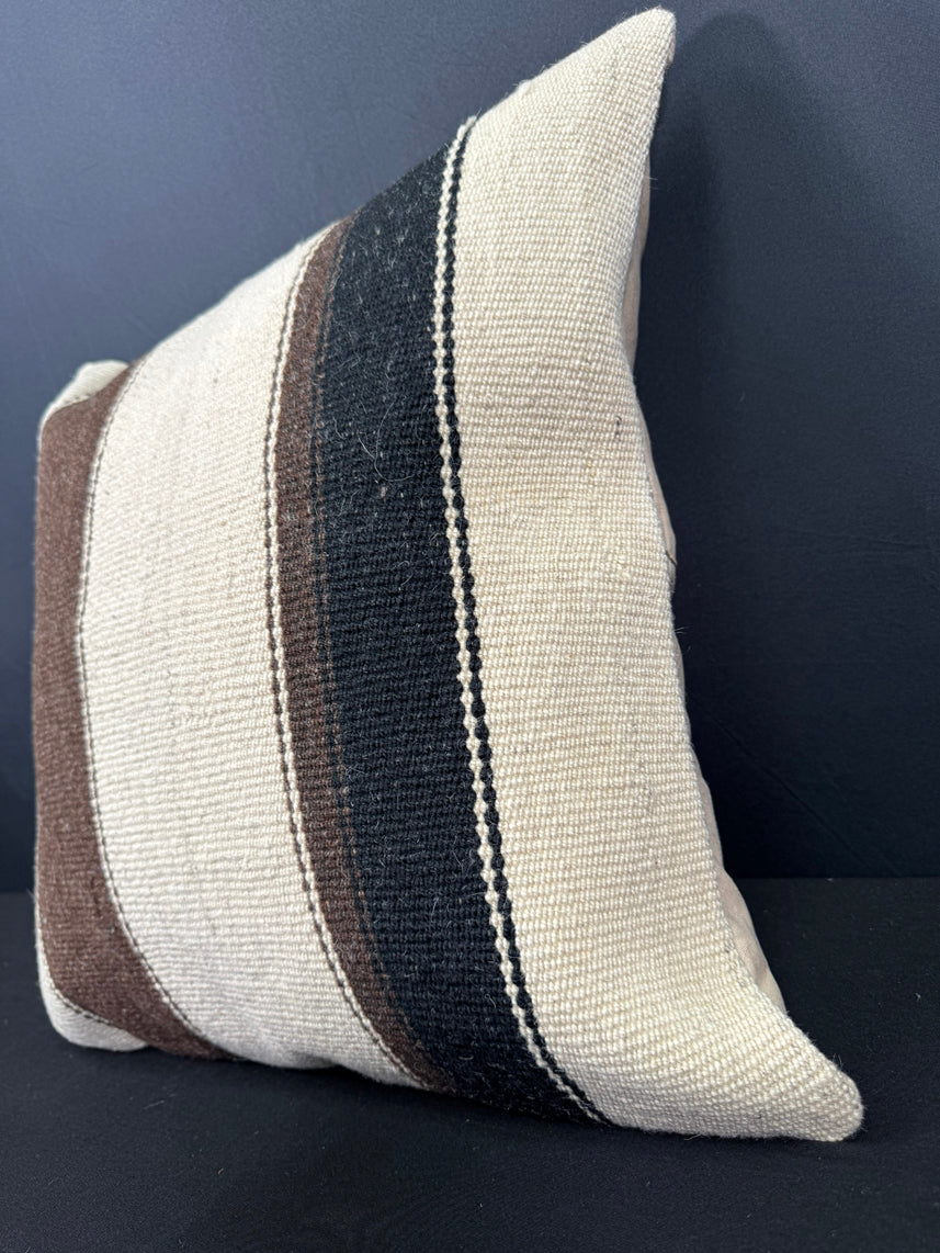 Turkish Hemp Pillow Cushion Natural Beige Brown Cushion Cover 20x20 #30641