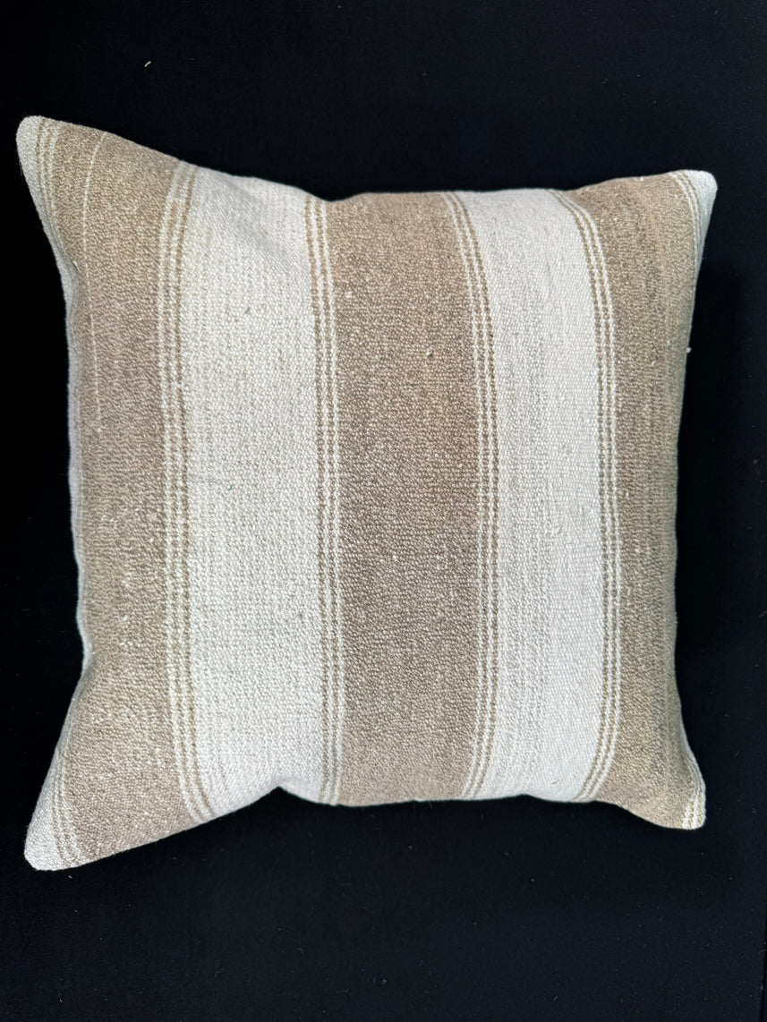 Turkish Hemp Pillow Cushion Natural Beige Brown Cushion Cover 20x20 #30646