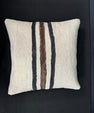 Turkish Hemp Pillow Cushion Natural Beige Black Cushion Cover 20x20 #30645