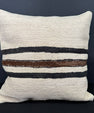 Turkish Hemp Pillow Cushion Natural Beige Black Cushion Cover 20x20 #30645