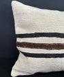 Turkish Hemp Pillow Cushion Natural Beige Black Cushion Cover 20x20 #30645