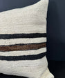 Turkish Hemp Pillow Cushion Natural Beige Black Cushion Cover 20x20 #30645
