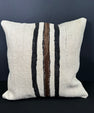 Turkish Hemp Pillow Cushion Natural Beige Black Cushion Cover 20x20 #30645